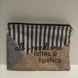 Lattes & Lipstick Makeup Bag